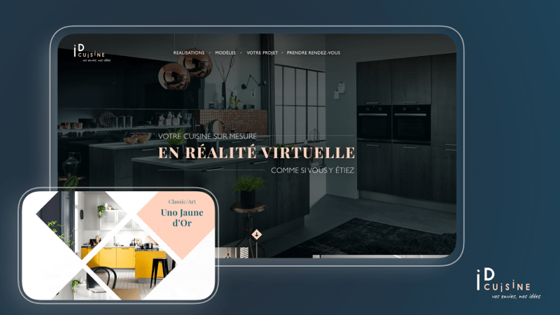 site vitrine id cuisine, design sur-mesure avec cms maison